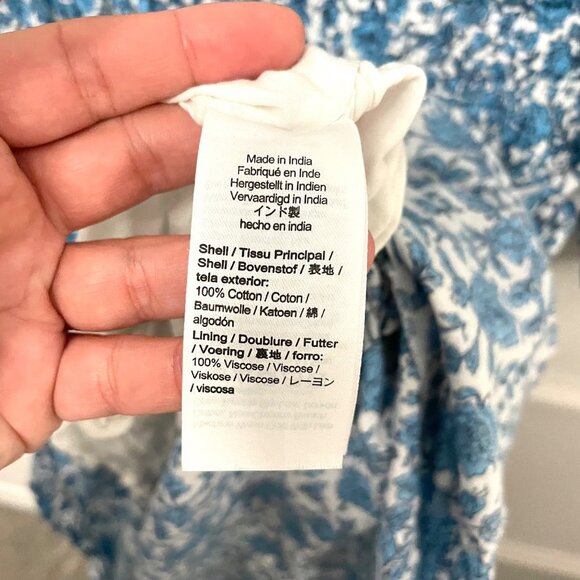 J Crew V-neck Midi Dress in Blue Blooms Block Print Size S BR442 - Picture 5 of 9